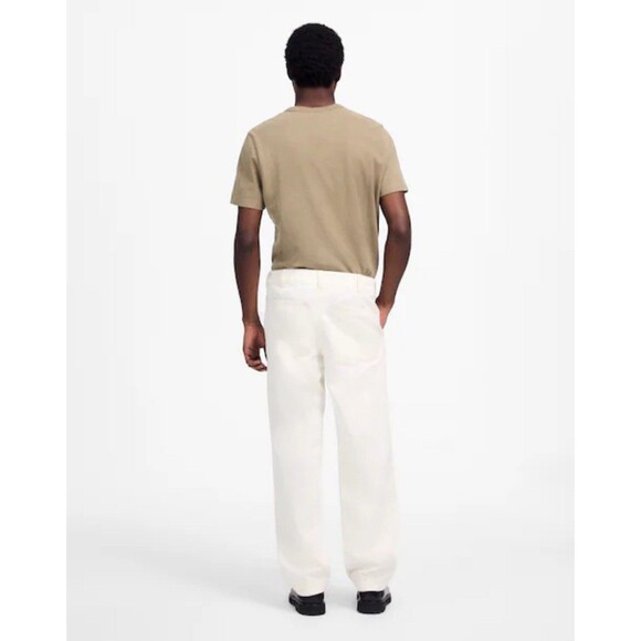 Madewell Patch Pocket Jeans Mens 31 White Ivory Ecru Relaxed Summer Denim New - Picture 12 of 16